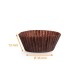 Plissee-Kiste braun Nr. 1202 (Boden: ø 36mm, Höhe: 13mm), 1000er-Pack