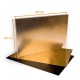 Platte dicker Lebensmittelkarton 40x60cm, Schwarz / Gold, 25er-Pack