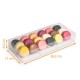 Caja de macarrones PVC transparente, 262x110x42 mm, 18 piezas, caja de 20