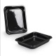 Vassoio CPET nero, 187x137x40 mm, 1 scomparto, scatola di 468