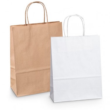 Bolsa kraft con asas de cuerda