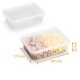 Vaschette rettangolari serie 690 con coperchi separati 750 g, Scatola da 300