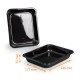 Vassoio CPET nero, 226x177x35mm , 1 scomparto, scatola di 368