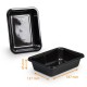 Vassoio CPET Nero, 187x137x45 mm, 1 scomparto, scatola di 432