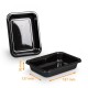Vassoio CPET nero, 187x137x36 mm, 1 scomparto, scatola di 576