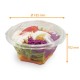 Salad tray - Sekipack Sekipack transparent bottom and lid, 1000cc ø 185mm height 102mm, box of 200